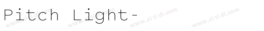 Pitch Light字体转换